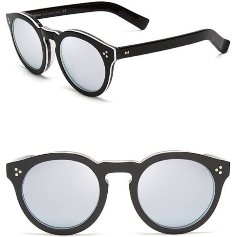 Illesteva Tuxedo Leonard II Mirrored Sunglasses